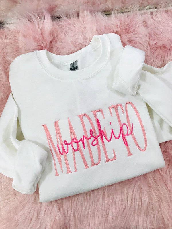 Made To Worship Embroidered Sweatshirt