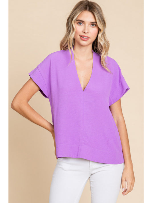 Solid Top with V-neck