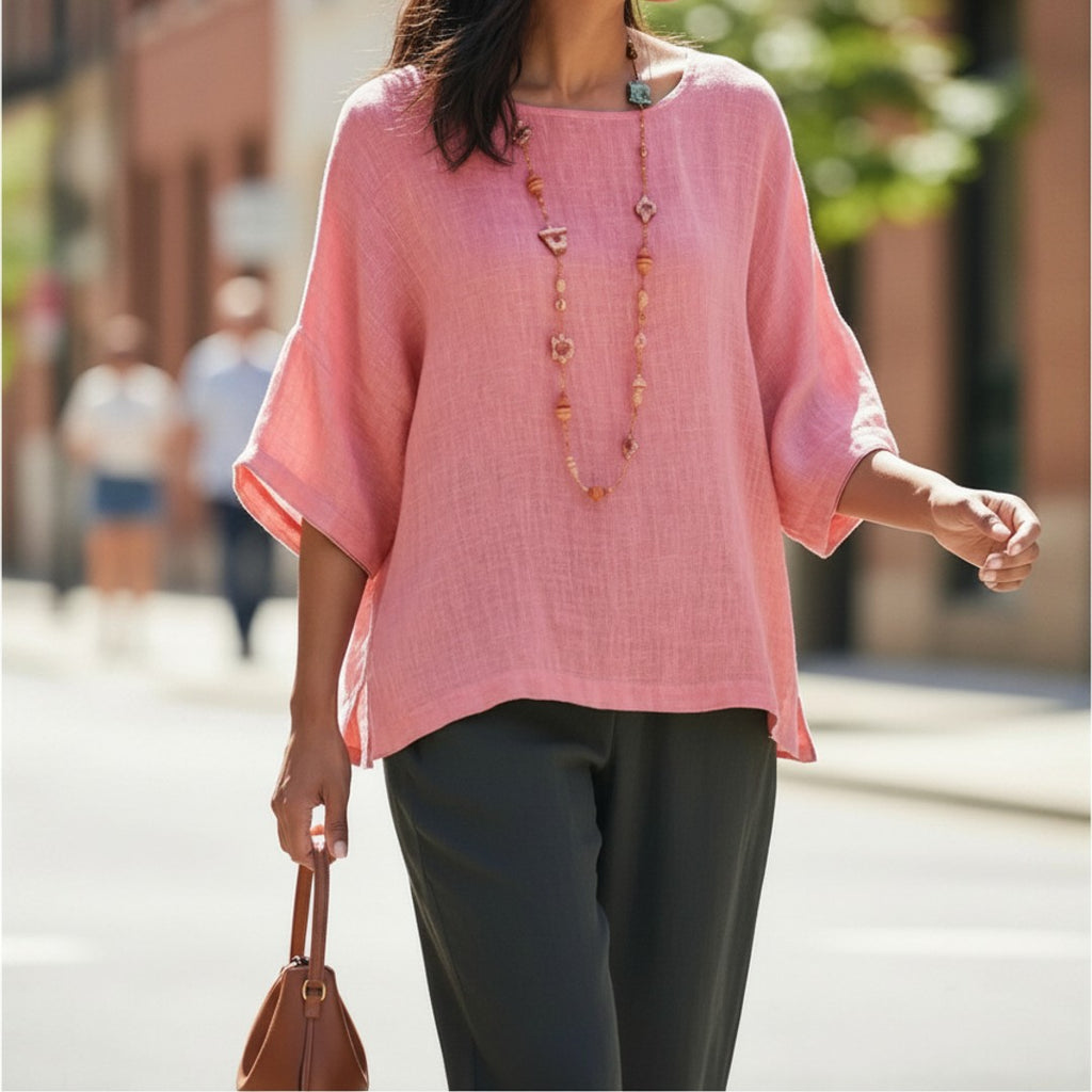 Sable | Women's Relaxed-Fit Blouse V-Neck Long Sleeve Casual