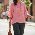 Sable | Women's Relaxed-Fit Blouse V-Neck Long Sleeve Casual