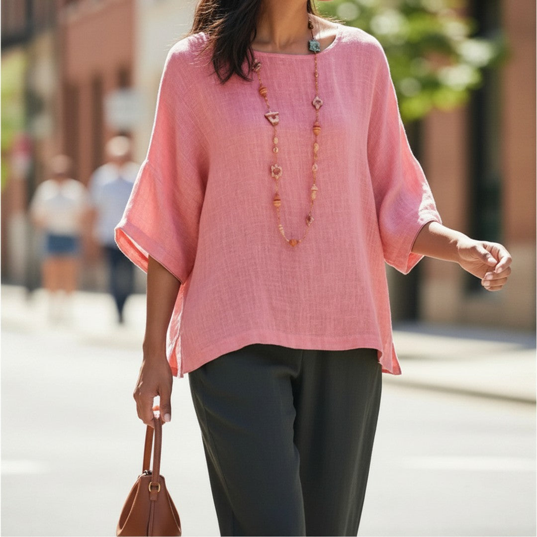 Sable | Women's Relaxed-Fit Blouse V-Neck Long Sleeve Casual