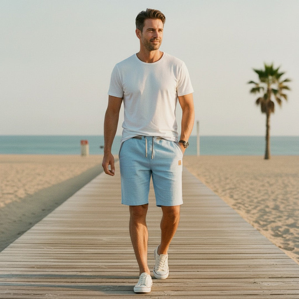 Men's Relaxed-Fit Drawstring Shorts – Weekend Beach Days