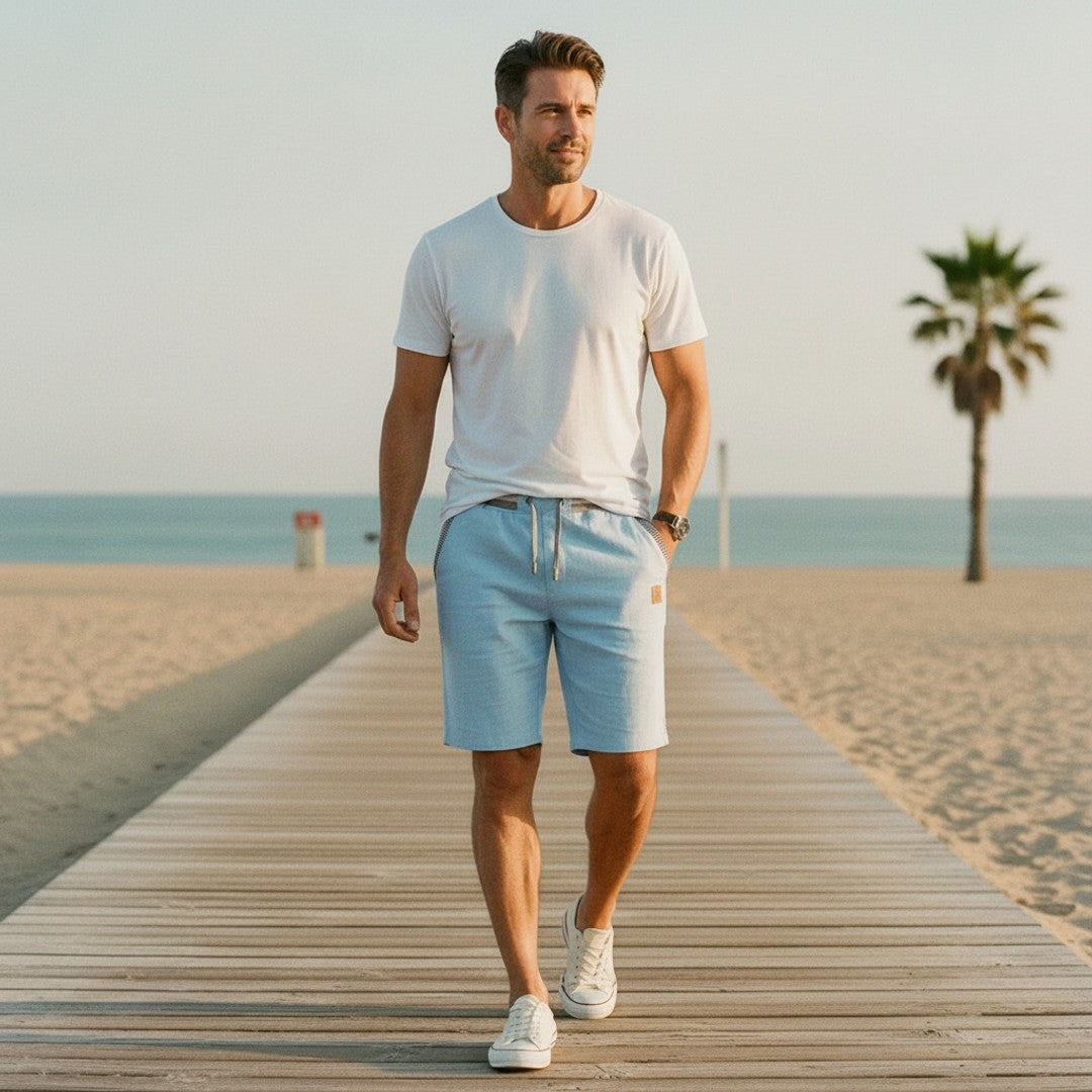 Men's Relaxed-Fit Drawstring Shorts – Weekend Beach Days