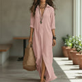 Women's Maxi Shirt Dress – Button Front Weekend Errands