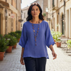 Sable | Women's Relaxed-Fit Blouse V-Neck Long Sleeve Casual