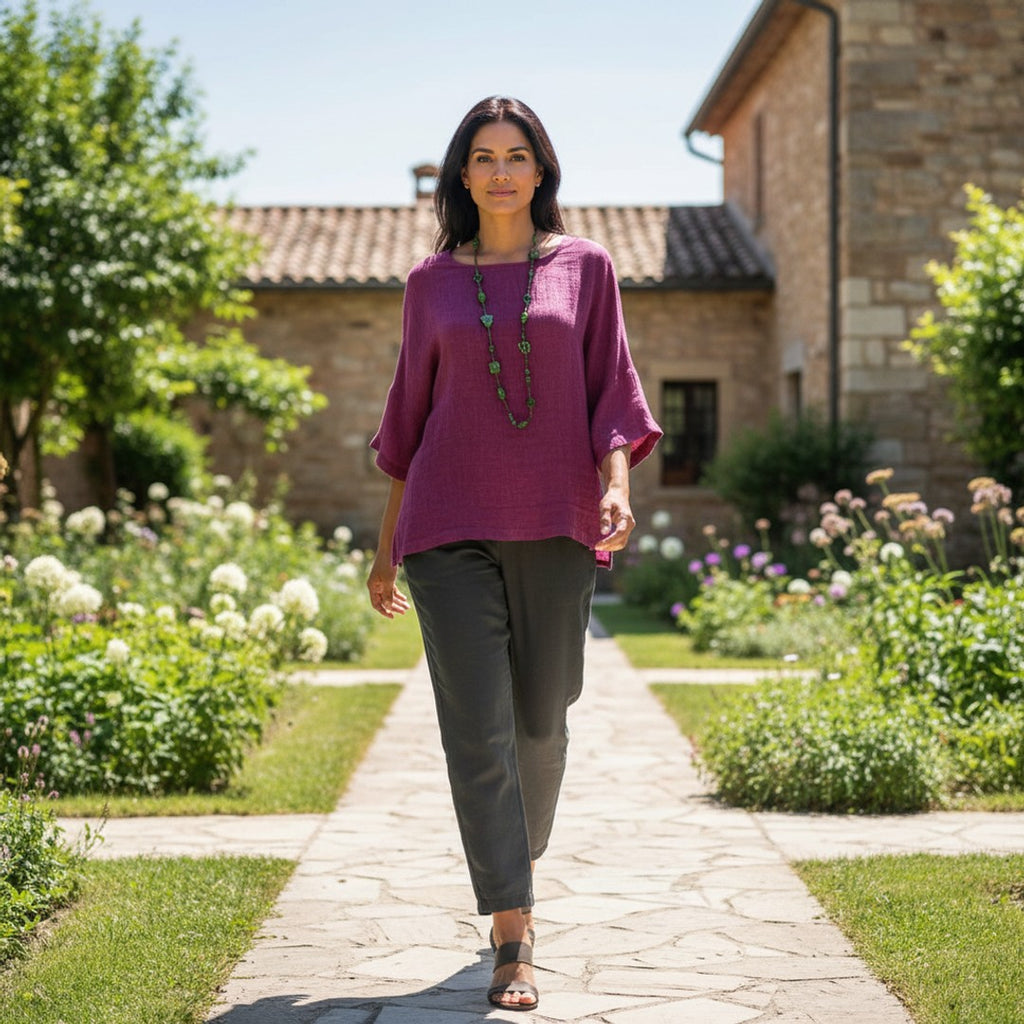 Sable | Women's Relaxed-Fit Blouse V-Neck Long Sleeve Casual